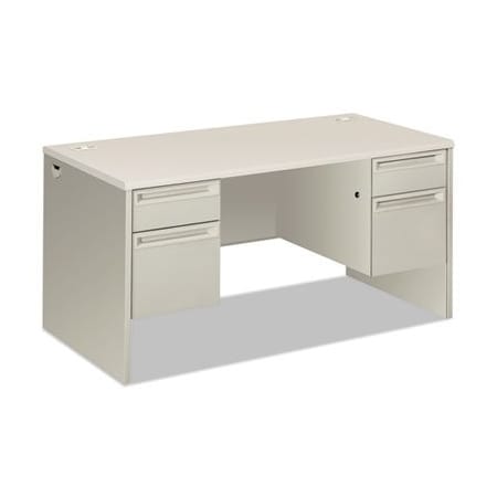 Hon HON, 38000 SERIES DOUBLE PEDESTAL DESK, 60W X 30D X 30H, SILVER MESH/LIGHT GRAY 38155B9Q